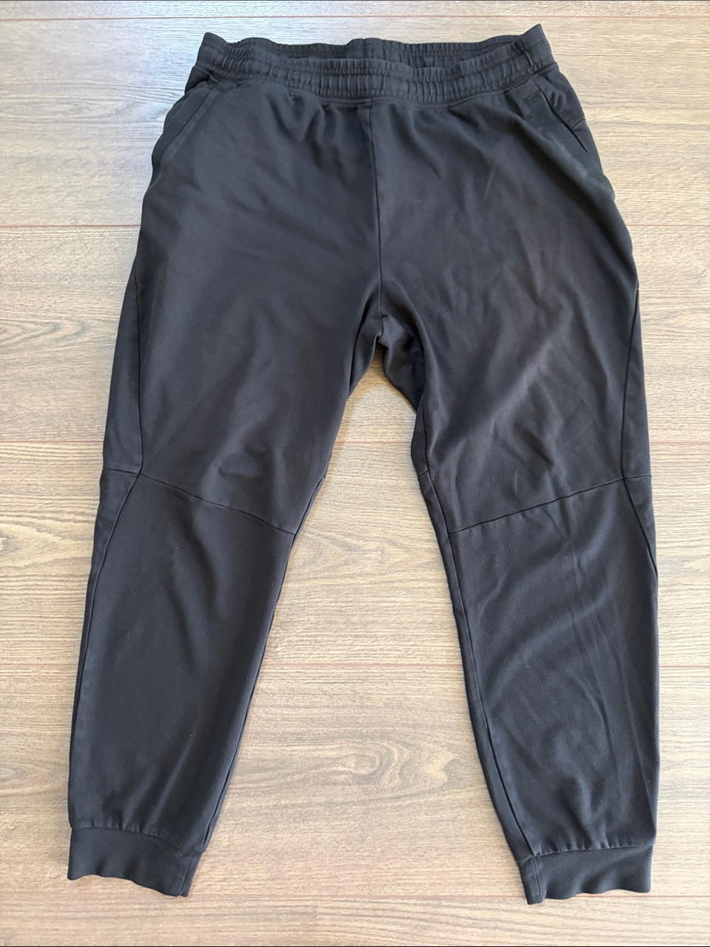 Apana Men's Large Black Jogger Lounge Pants Elastic Waistband Sweatpants Sporty